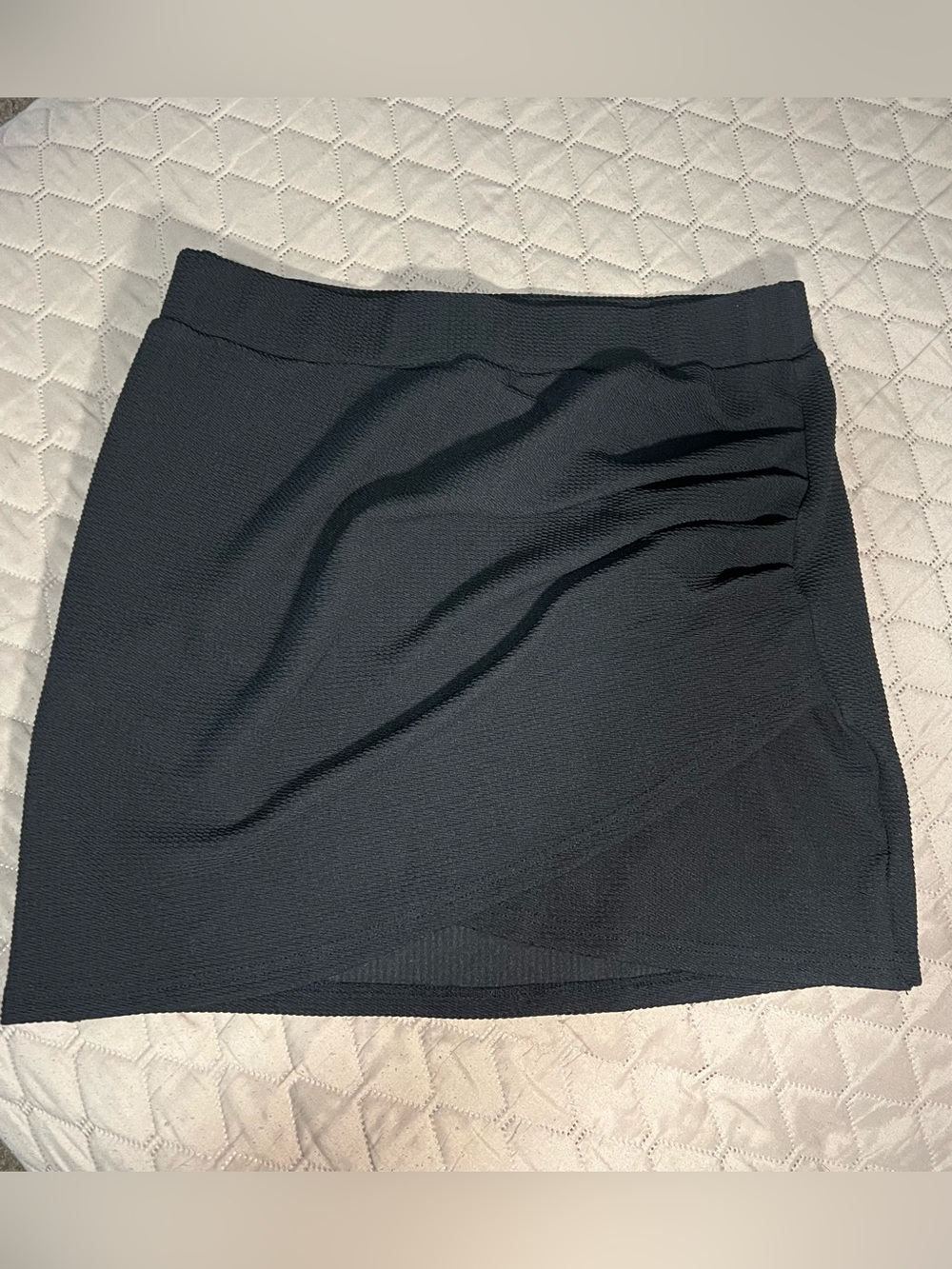 SHEIN Black Mini Skirt with Side Ruching